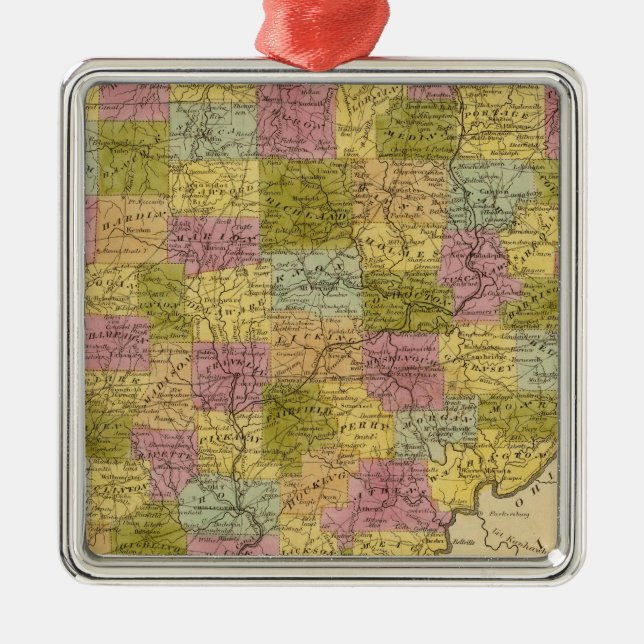 Ornamento De Metal Ohio 3 (Frente)