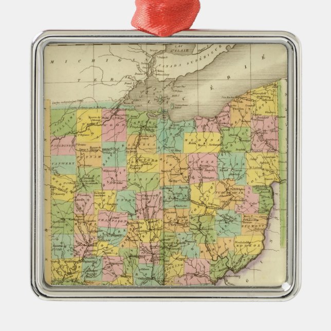Ornamento De Metal Ohio E.U. (Frente)