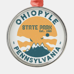 Ornamento De Metal Ohiopyle State Park Pensilvânia - Retro Vintage