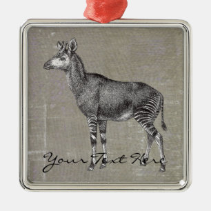 Ornamento De Metal Okapi do vintage