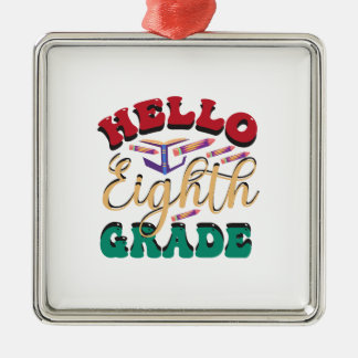 Ornamento De Metal Olá Oitavo Ano