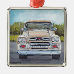 Ornamento De Metal Old Chevy Truck Automobile Ornament