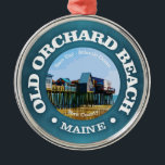 Ornamento De Metal Old Orchard Beach (C)<br><div class="desc">Old Orchard Beach,  Maine.</div>