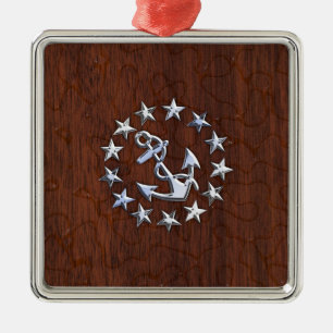 Ornamento De Metal Olho Wet da bandeira náutica americana