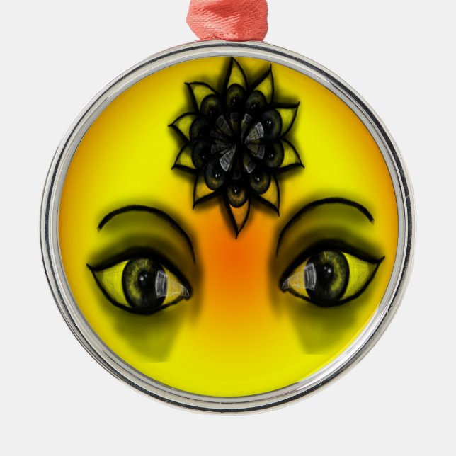 Ornamento De Metal Olhos do Sol (Frente)