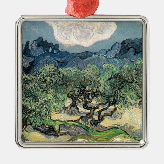 Ornamento De Metal Oliveiras, Vincent van Gogh (Frente)