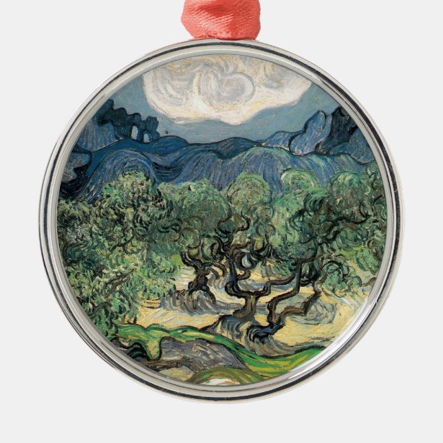 Ornamento De Metal Oliveiras, Vincent van Gogh (Frente)