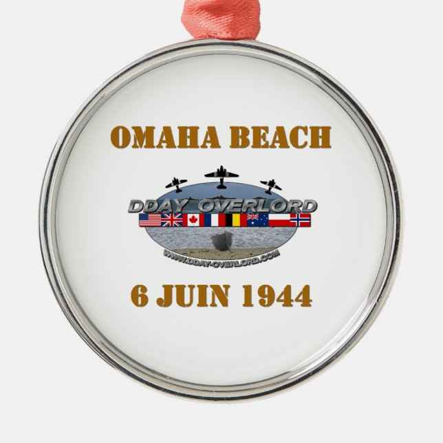 Ornamento De Metal Omaha Beach 1944 (Frente)