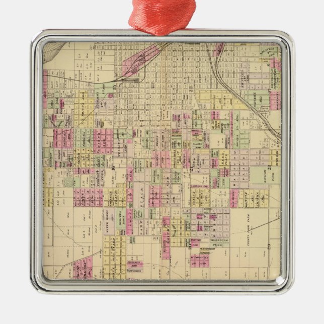 Ornamento De Metal Omaha City, Nebraska (Frente)