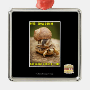 Ornamento De Metal OMG! Slow down!