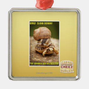 Ornamento De Metal OMG! Slow down!