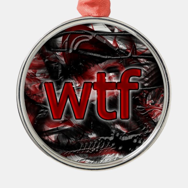 Ornamento De Metal OMG! Wtf (Frente)