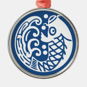 Ornamento De Metal Onda de carpas