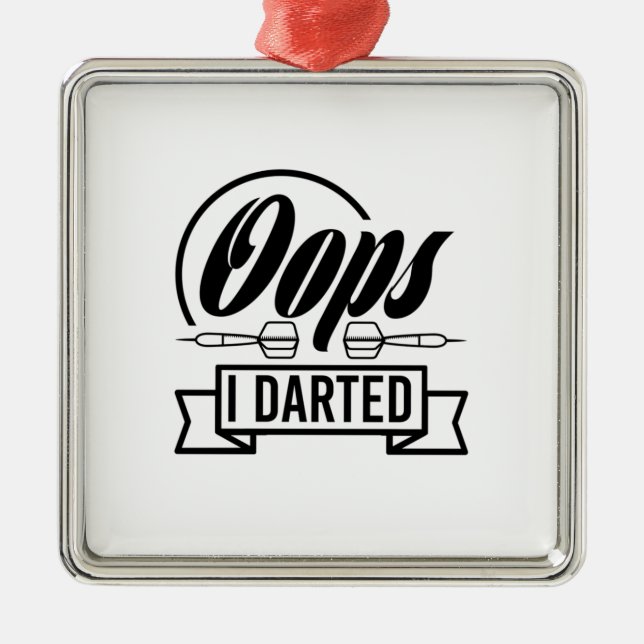 Ornamento De Metal Oops I Dark (Frente)