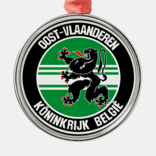 Ornamento De Metal Oost-Vlaanderen Round Emblem