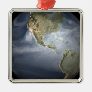 Ornamento De Metal Opinião completa da terra que mostra o vapor de