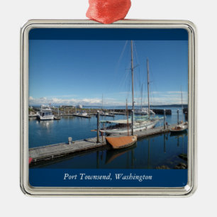 Ornamento De Metal Opinião do barco do oceano de Townsend Washington