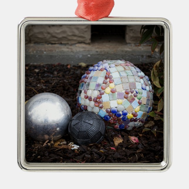 Ornamento De Metal Orbes de Jardim (Frente)