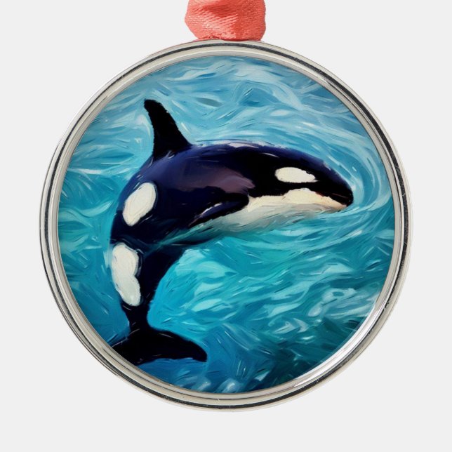 Ornamento De Metal Orca Art (Frente)