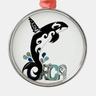 Ornamento De Metal Orca Freedom Art