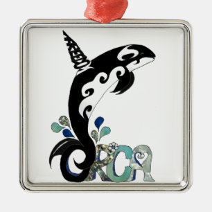 Ornamento De Metal Orca Freedom Art