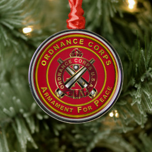 Ornamento De Metal Ordnance Corps Natal