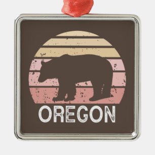 Ornamento De Metal Oregon Bear