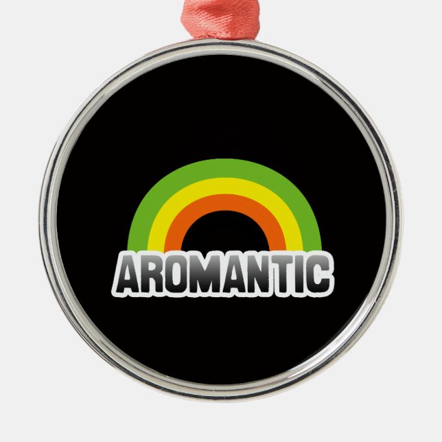 Ornamento De Metal Orgulho Aromântico (Frente)