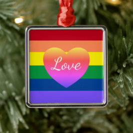 Ornamento De Metal Orgulho gay Rainbow Flag LGBTQ
