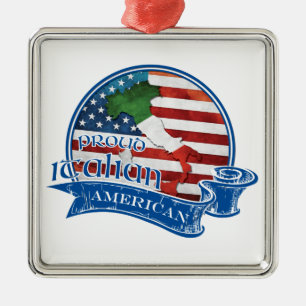 Ornamento De Metal Orgulho italiano americano