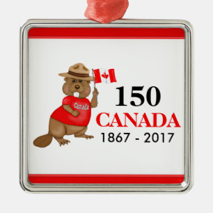 Ornamento De Metal Orgulhoso Vinho Canadiano 150 Aniversário