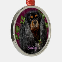Ornamento De Metal Ornament, Cavalier Spaniel Black e Tan Gift