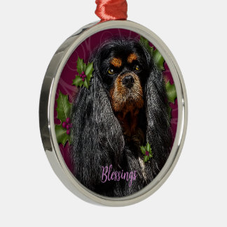 Ornamento De Metal Ornament, Cavalier Spaniel Black e Tan Gift