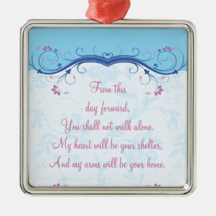 Ornamento De Metal Ornament De Amor De Silver Casado