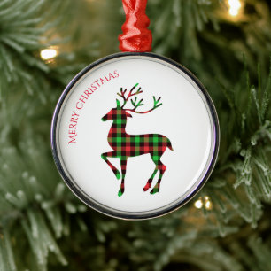 Ornamento De Metal Ornament-Deer Feliz de Natal