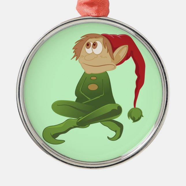Ornamento De Metal Ornament Elf Christmas (Frente)