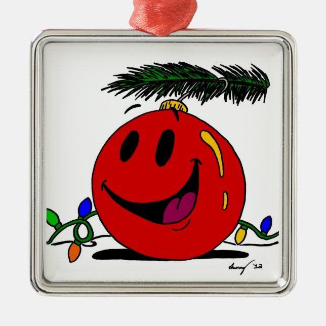 Ornamento De Metal Ornament Happy (Frente)