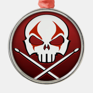 Ornamento De Metal Ornament Heavy Metal Rock & Roll Drummer Ornament