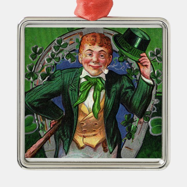 Ornamento De Metal Ornament Leprechaun (Frente)