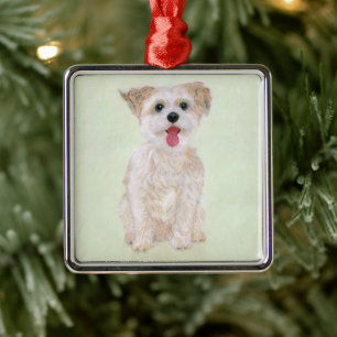Ornamento De Metal Ornament Morkie Dog
