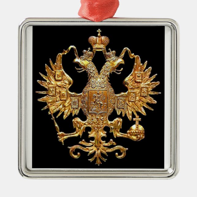 Ornamento De Metal Ornament Oficial Imperial Russo Society (Frente)