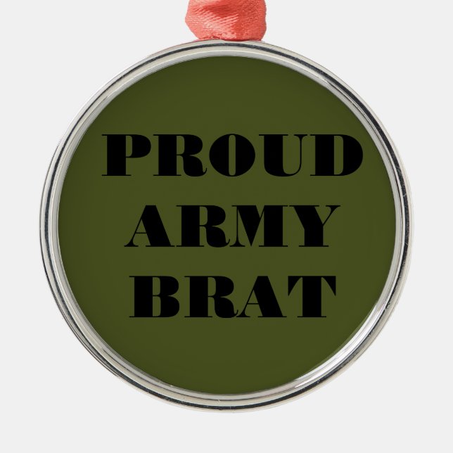 Ornamento De Metal Ornament Orud Army Brat (Frente)