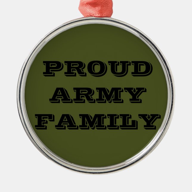 Ornamento De Metal Ornament Orud Army Family (Frente)