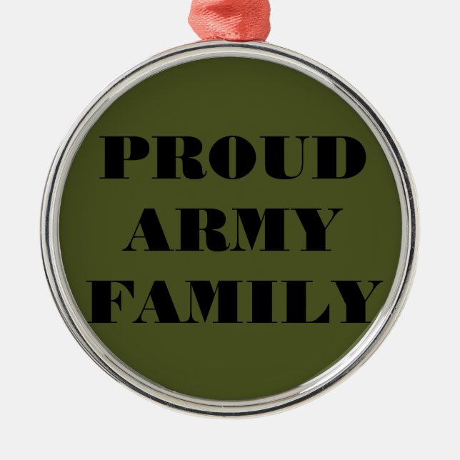 Ornamento De Metal Ornament Orud Army Family (Frente)