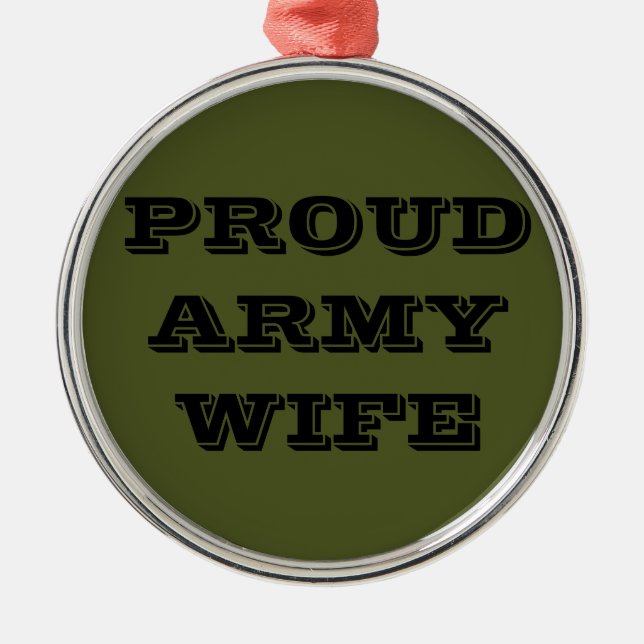 Ornamento De Metal Ornament Orud Army Wife (Frente)