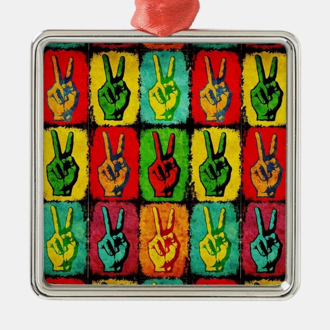 Ornamento De Metal Ornament Peace Metal (Frente)