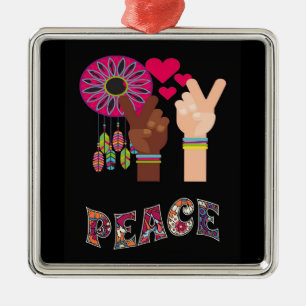 Ornamento De Metal Ornament Peace Metal