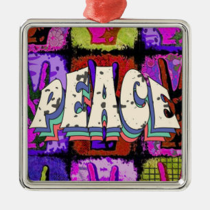 Ornamento De Metal Ornament Peace Metal