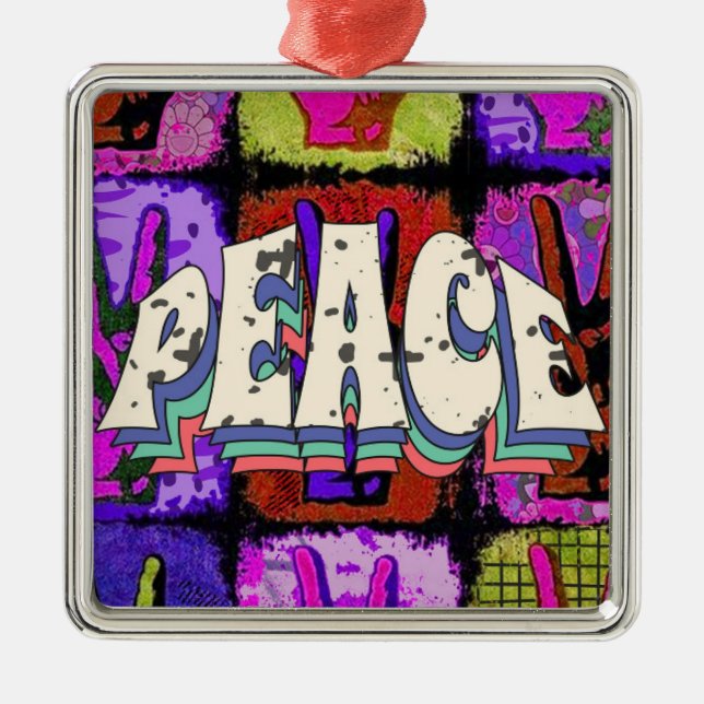 Ornamento De Metal Ornament Peace Metal (Frente)