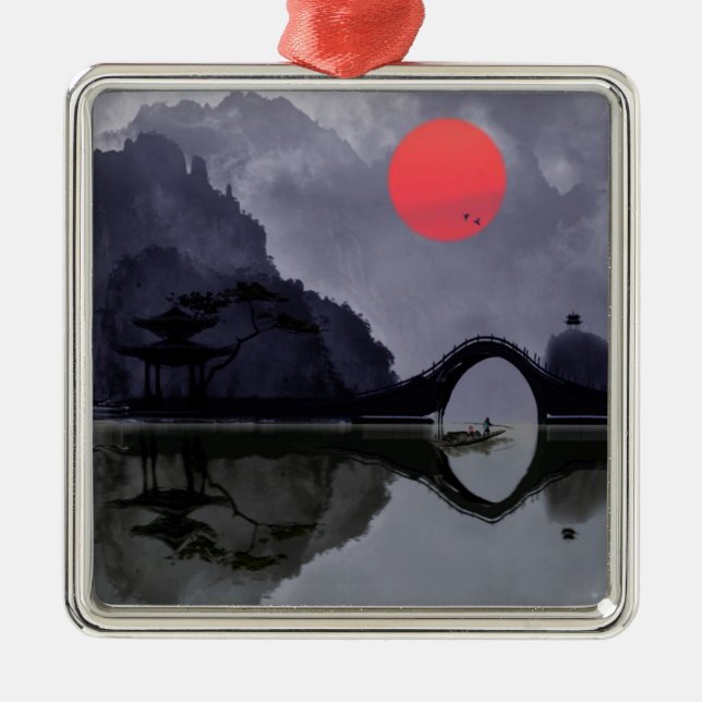 Ornamento De Metal Ornament Pescador (Frente)
